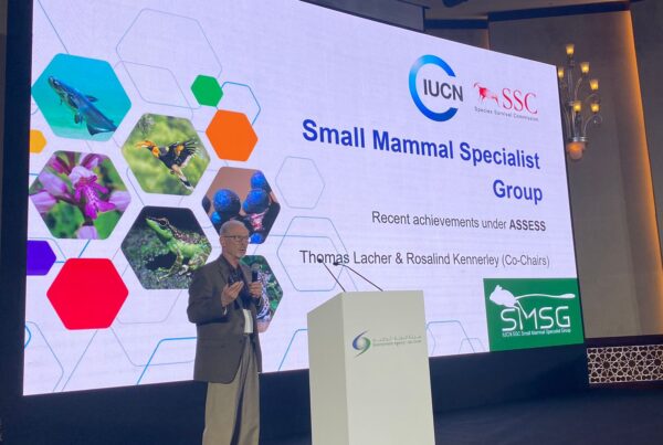 Dr Tom Lacher presenting at the SSC Leaders' Meeting Photo credit @Environment Agency – Abu Dhabi (EAD)