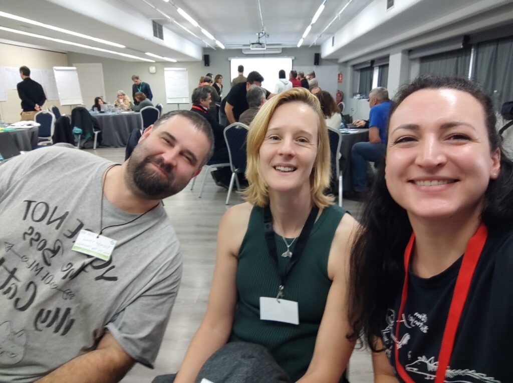 Richard Viduna (EAZA Small Mammal TAG chair), Ros Kennerley (SMSG Co-Chair), and Dijana Beneta (Vice-Chair, EAZA Small Mammal TAG)